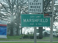 USA - Marshfield MO - City Sign (14 Apr 2009)